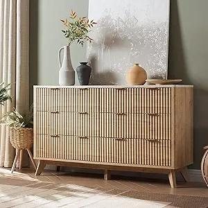 Versatility and Elegance: The T4TREAM Fluted 6-Drawer Dresser