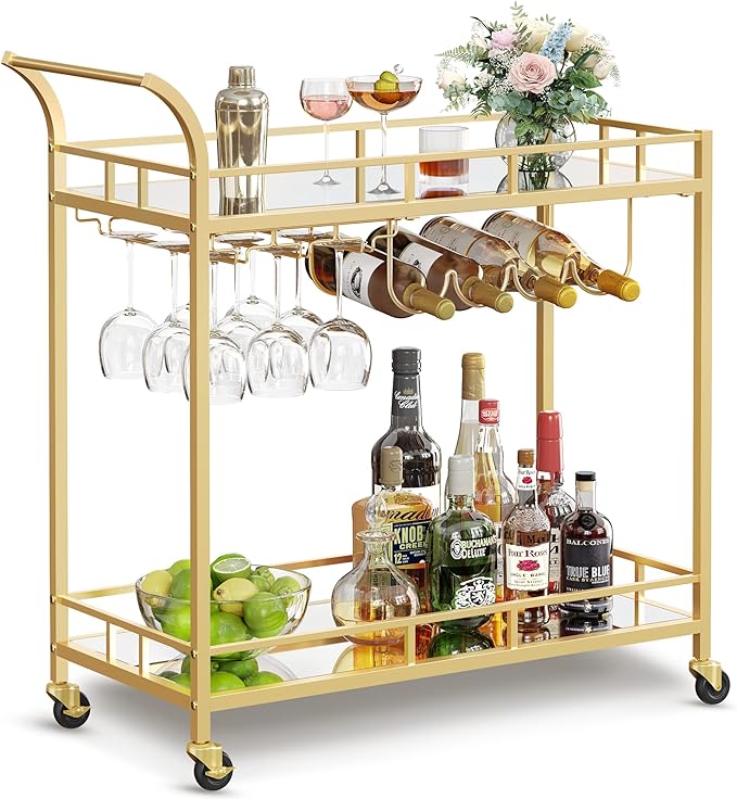 Elevate Your Entertaining with the VASAGLE Gold Bar Cart